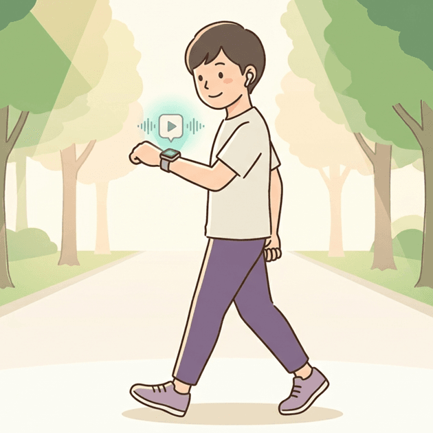 Apple Watchでオーディブルを聴く